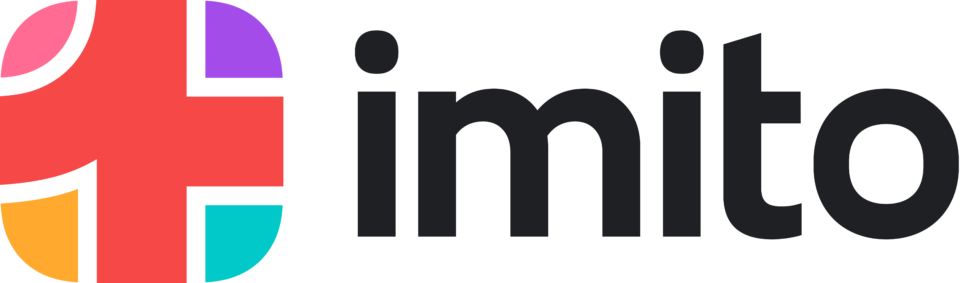 Limito logo: colorful left emblem with red, pink, purple, orange, and teal shapes and the bold black word 'Limito' on the right.